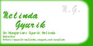 melinda gyurik business card